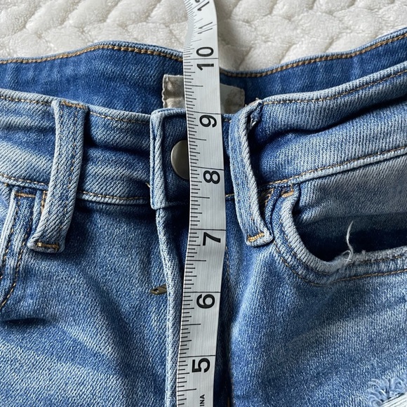 Altar’d State High Rise Button Fly Distressed Shorts Size Small stretch - Picture 6 of 7